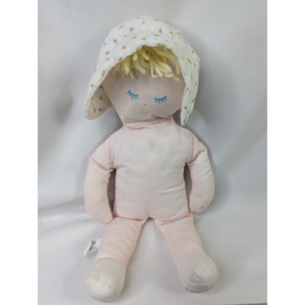 Eden Cloth Doll Plush 15 Inch Bonnet No Clothes Stuffed‎ Toy